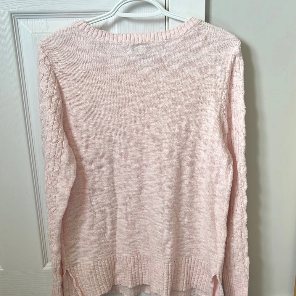 Lord + Taylor Pink Cable Knit Sweater - Picture 4 of 5